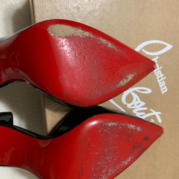 Christian Louboutin 100mm Iriza Black Patent Pump - Picture 6 of 7